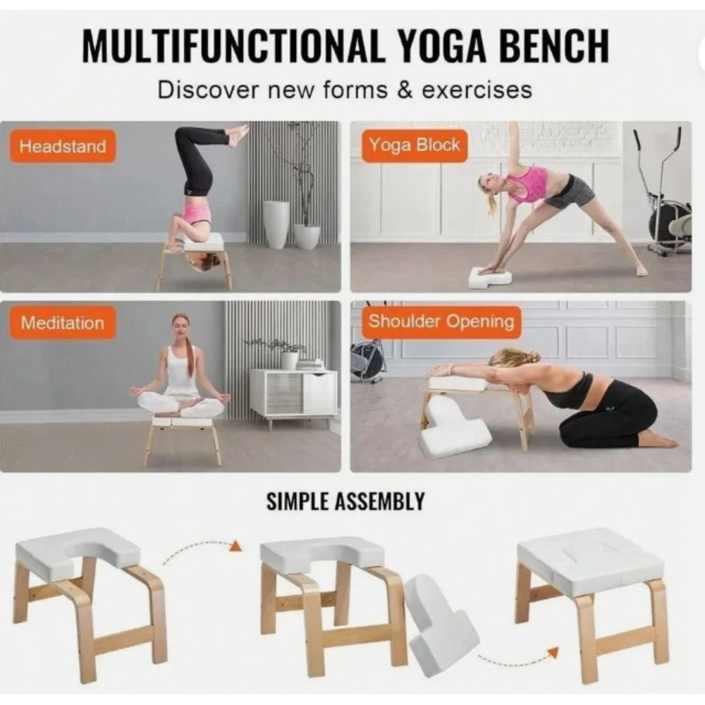 Yoga & Fitness Yoga Headstand Bench Inversion Trainer, Strength Poses